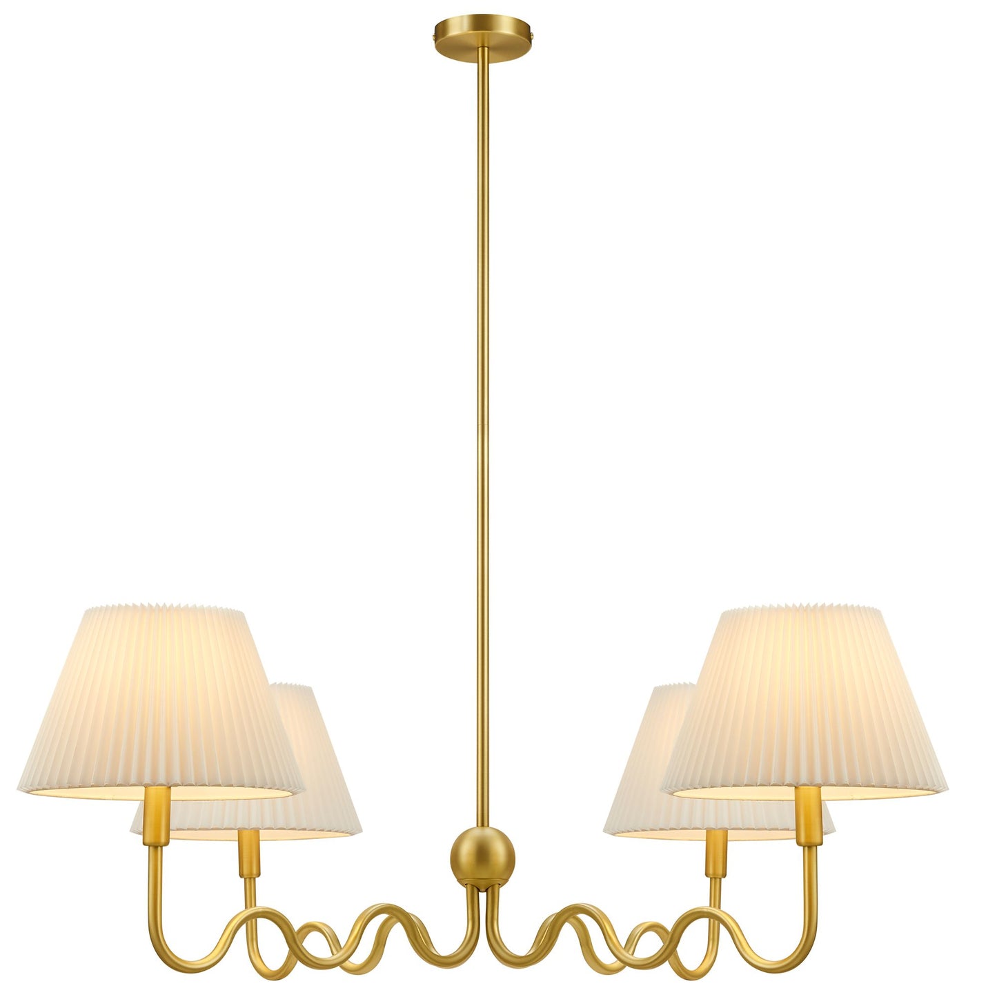 Wave Squiggle 4-Arm Pendant Light by Modway | Ceiling Lamps | Modishstore - 12