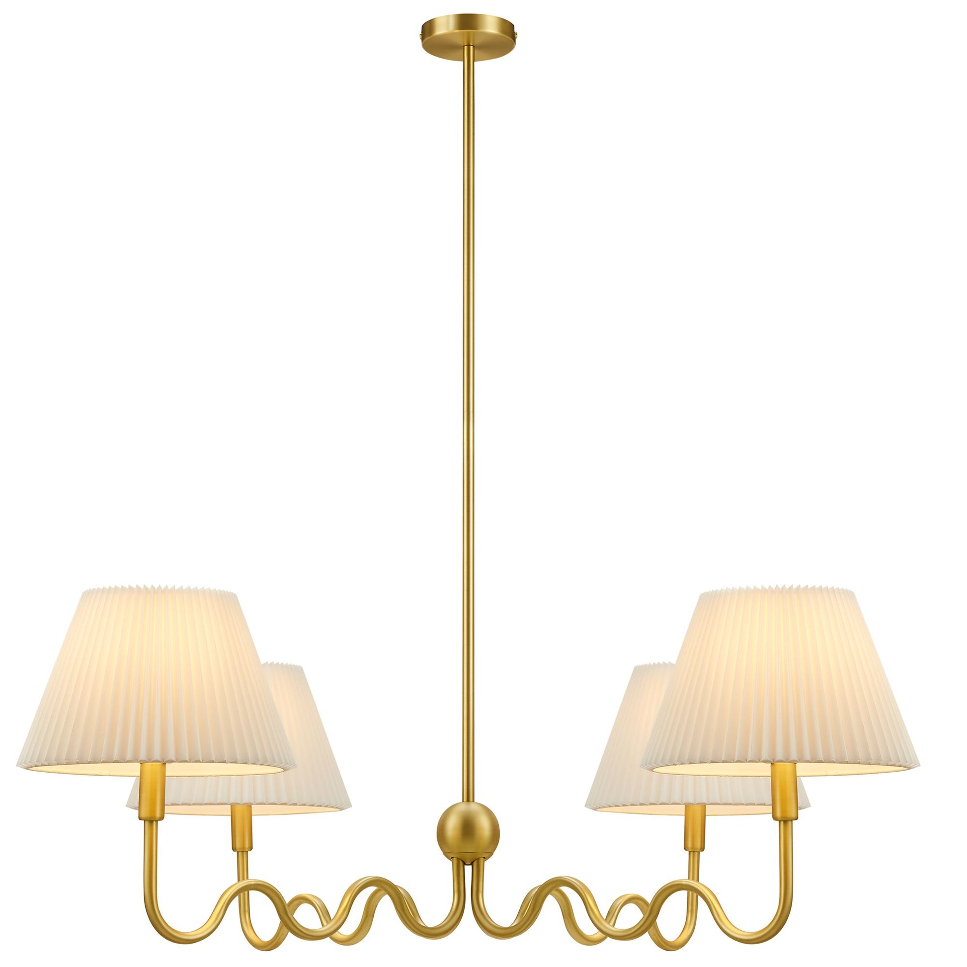 Wave Squiggle 4-Arm Pendant Light by Modway | Ceiling Lamps | Modishstore - 12