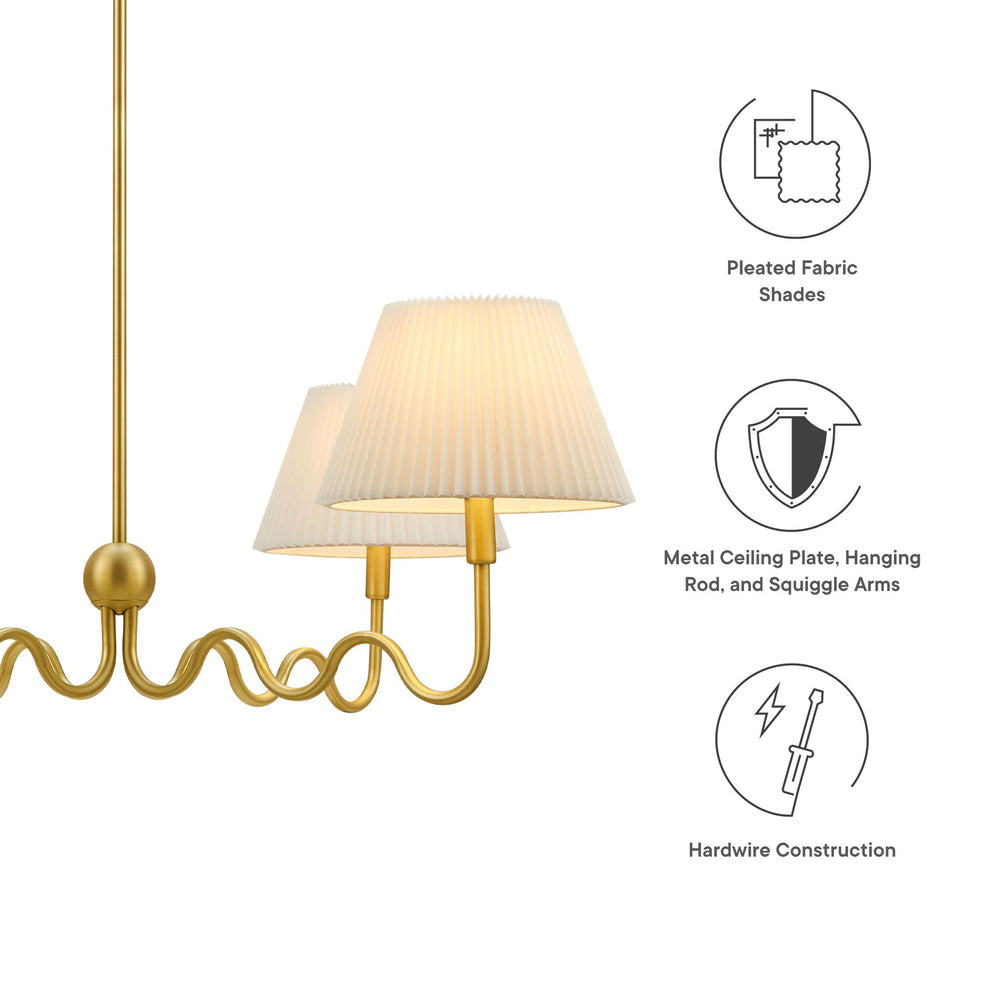 Wave Squiggle 4-Arm Pendant Light by Modway | Ceiling Lamps | Modishstore - 18