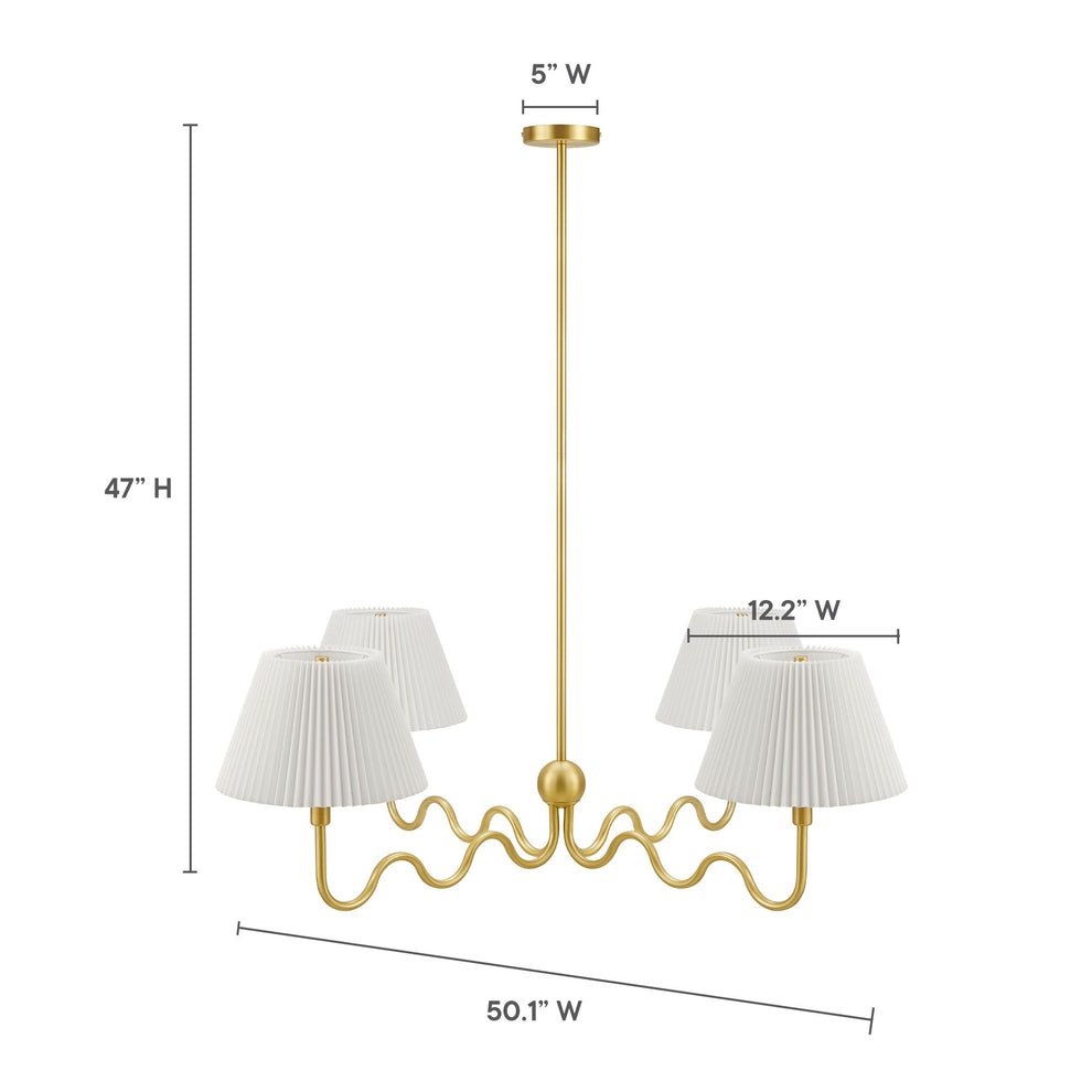 Wave Squiggle 4-Arm Pendant Light by Modway | Ceiling Lamps | Modishstore - 20