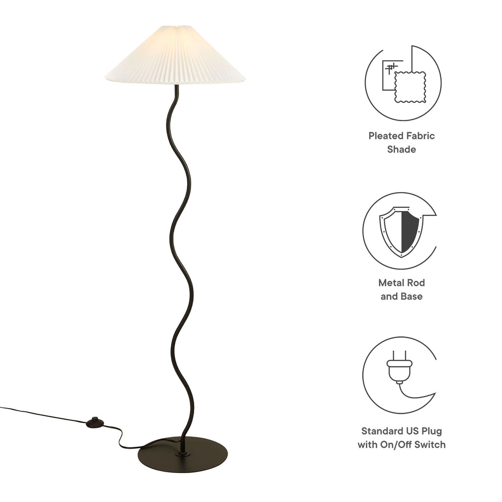 Wave Squiggle Floor Lamp by Modway | Table Lamps | Modishstore - 7