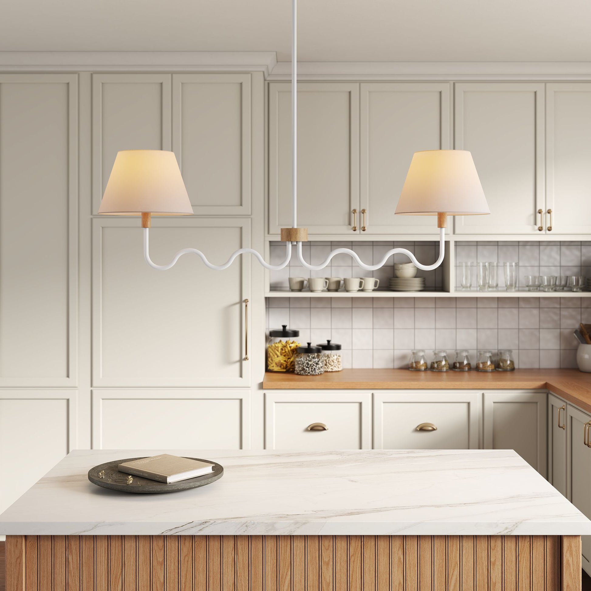 Sunlit Squiggle 2-Arm Pendant Light by Modway | Ceiling Lamps | Modishstore - 1