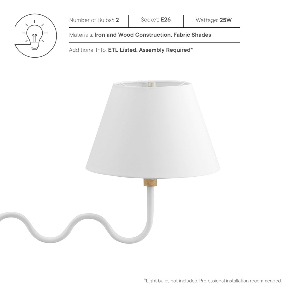 Sunlit Squiggle 2-Arm Pendant Light by Modway | Ceiling Lamps | Modishstore - 6