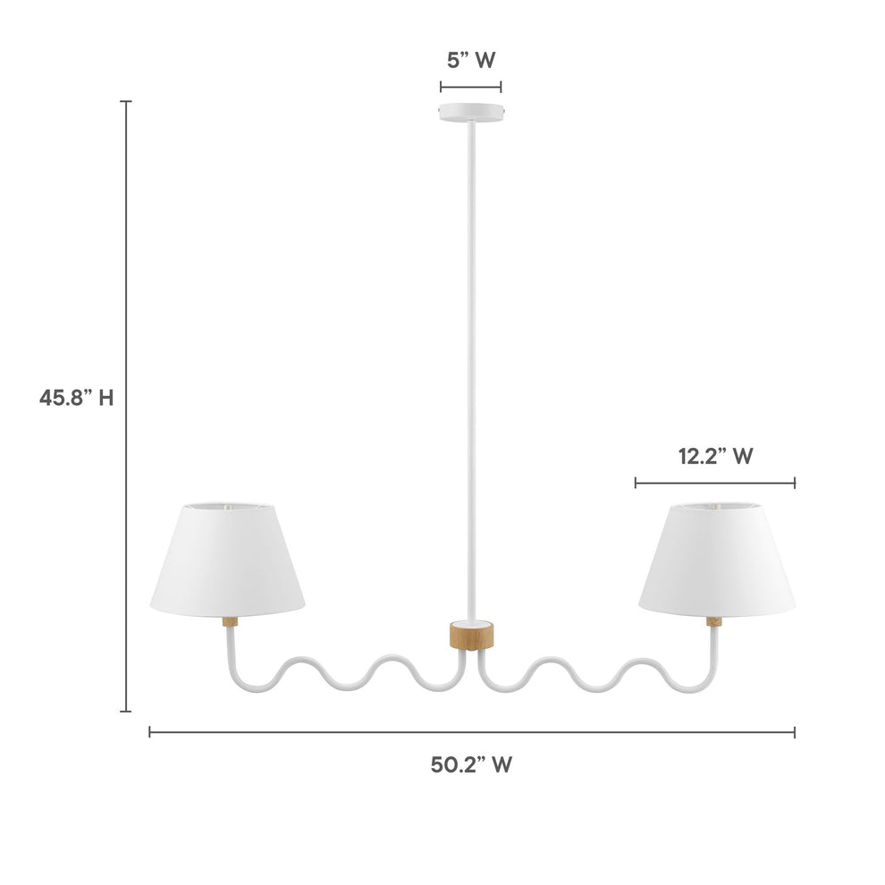 Sunlit Squiggle 2-Arm Pendant Light by Modway | Ceiling Lamps | Modishstore - 7