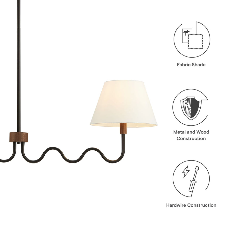Sunlit Squiggle 2-Arm Pendant Light by Modway | Ceiling Lamps | Modishstore - 14