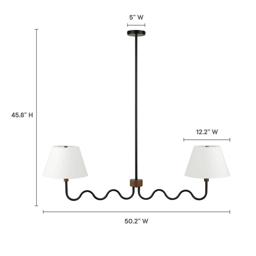 Sunlit Squiggle 2-Arm Pendant Light by Modway | Ceiling Lamps | Modishstore - 16