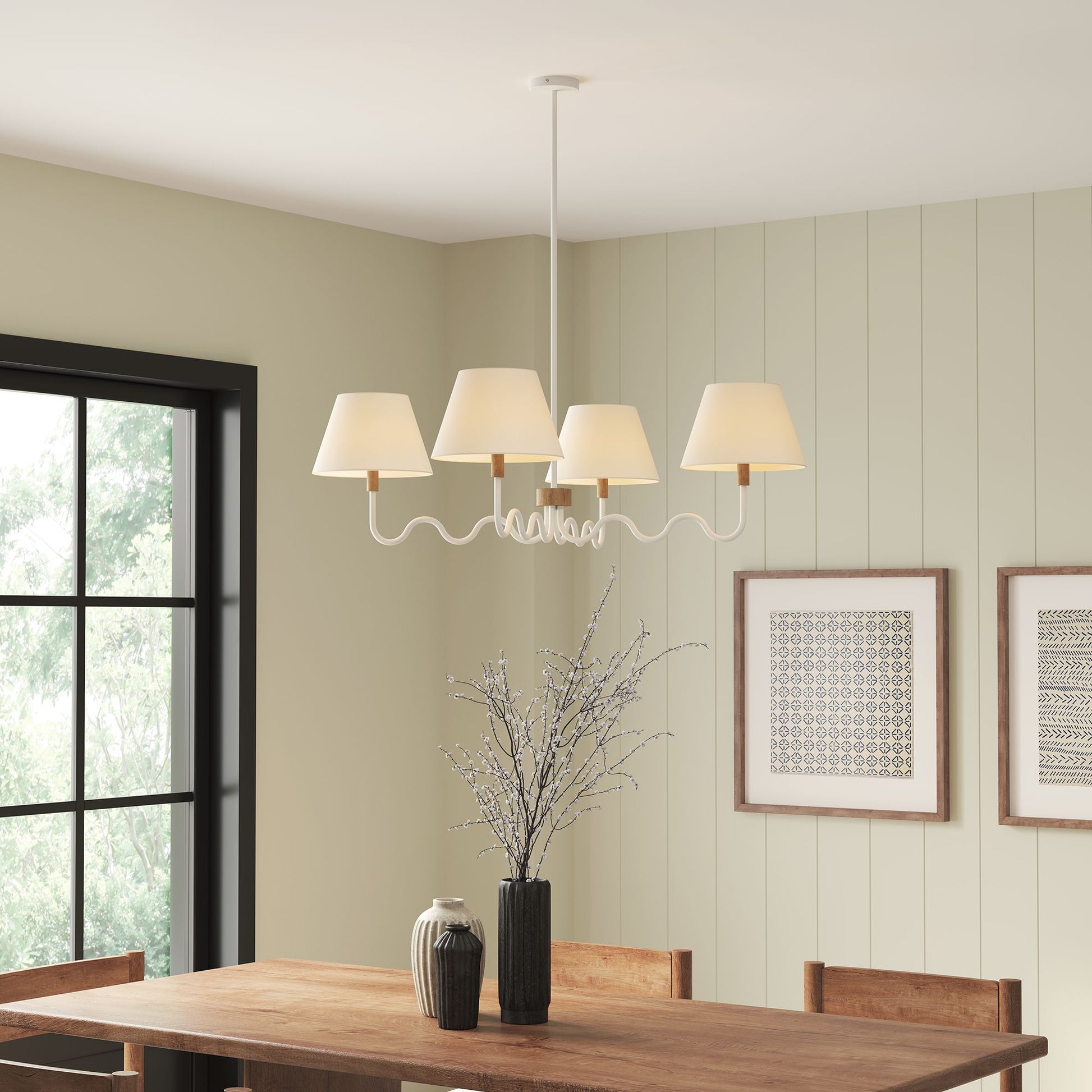 Sunlit Squiggle 4-Arm Pendant Light by Modway | Ceiling Lamps | Modishstore - 1