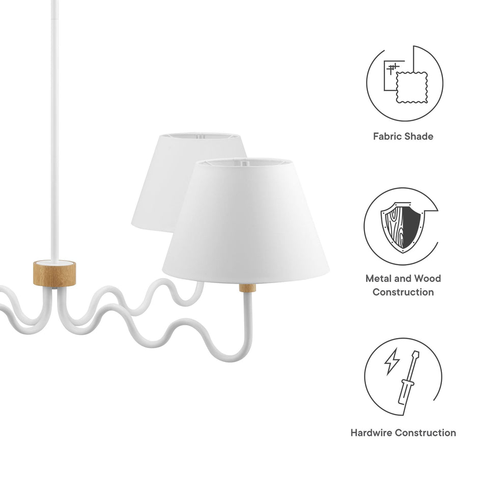 Sunlit Squiggle 4-Arm Pendant Light by Modway | Ceiling Lamps | Modishstore - 7