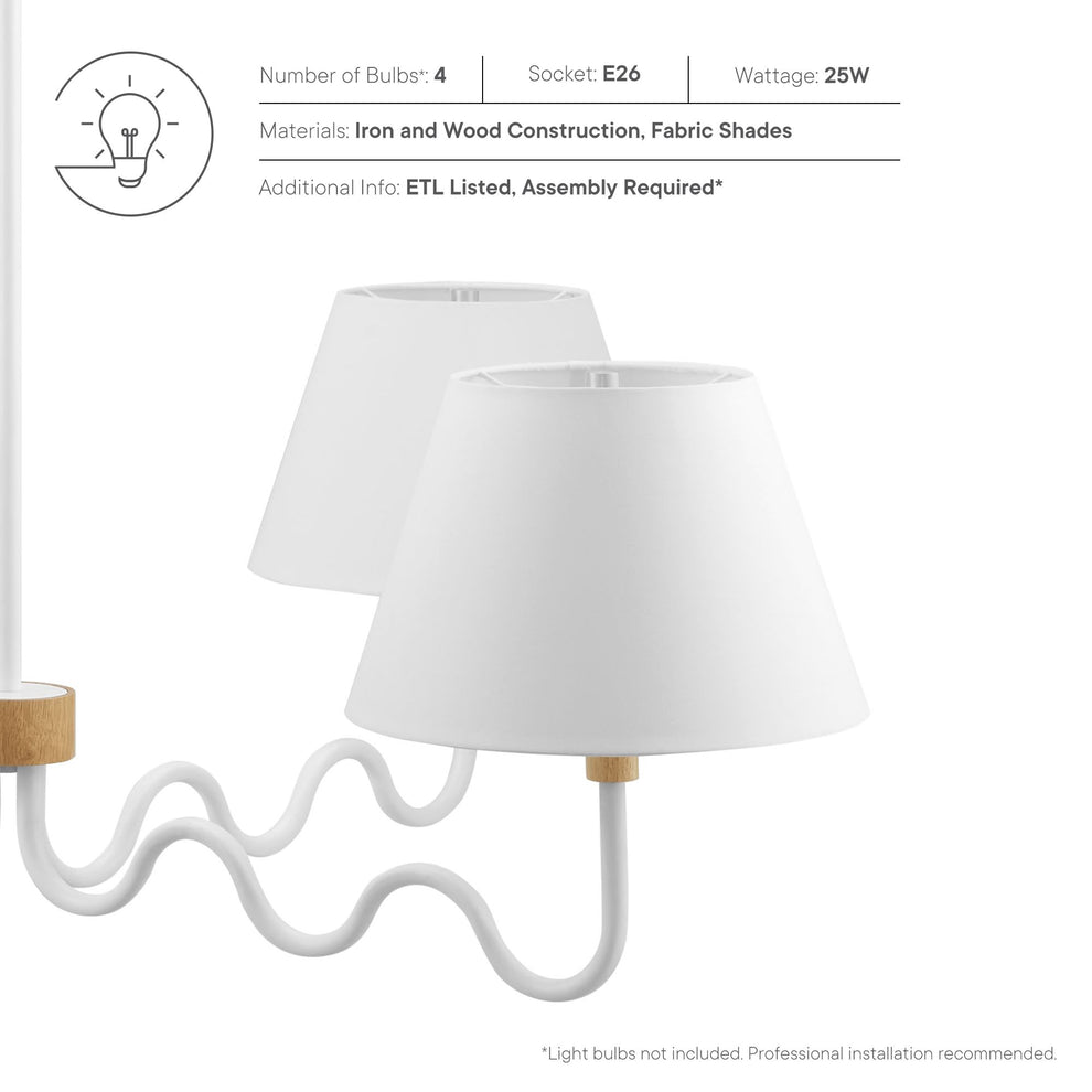 Sunlit Squiggle 4-Arm Pendant Light by Modway | Ceiling Lamps | Modishstore - 8