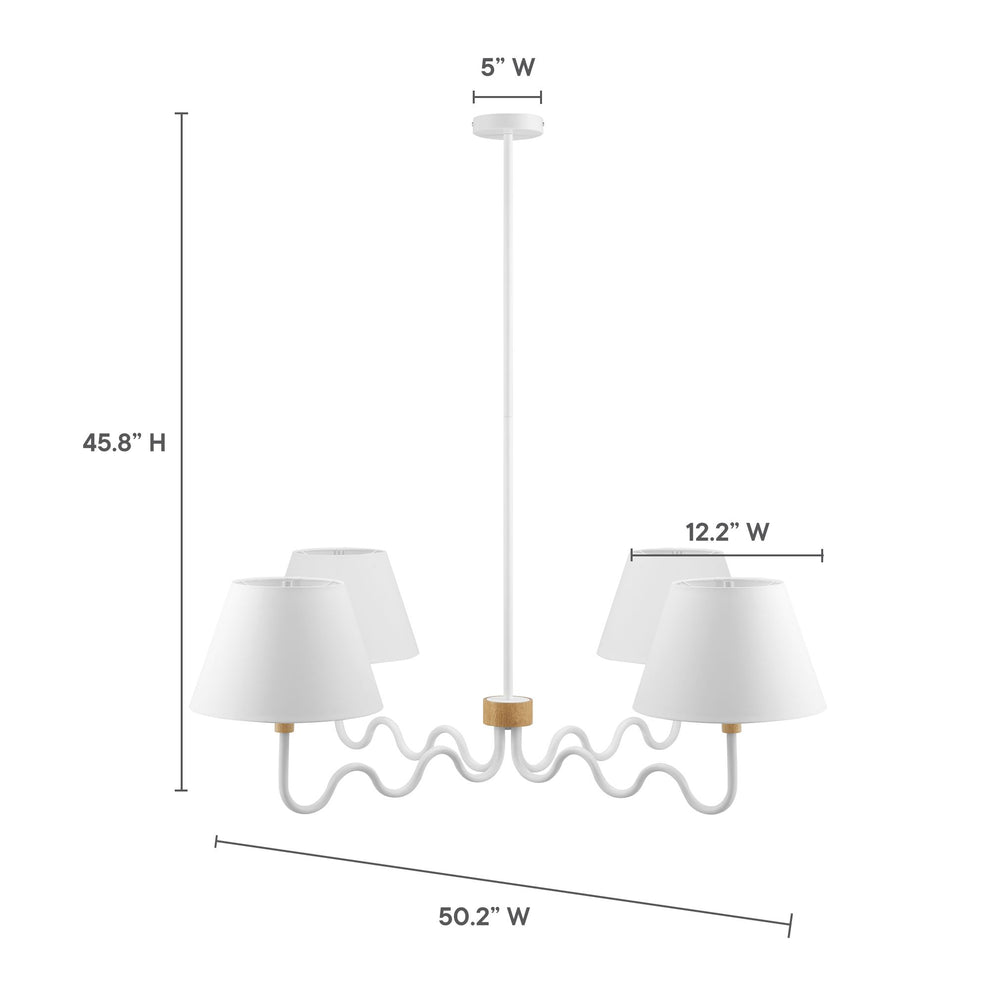 Sunlit Squiggle 4-Arm Pendant Light by Modway | Ceiling Lamps | Modishstore - 9