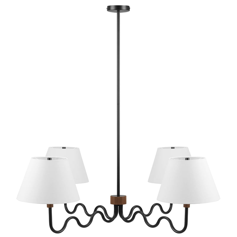 Sunlit Squiggle 4-Arm Pendant Light by Modway | Ceiling Lamps | Modishstore - 10