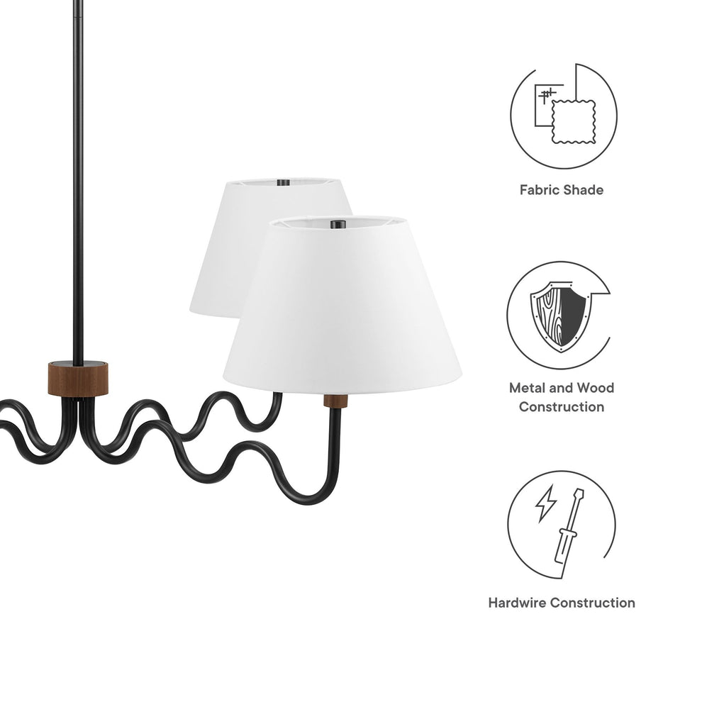 Sunlit Squiggle 4-Arm Pendant Light by Modway | Ceiling Lamps | Modishstore - 16