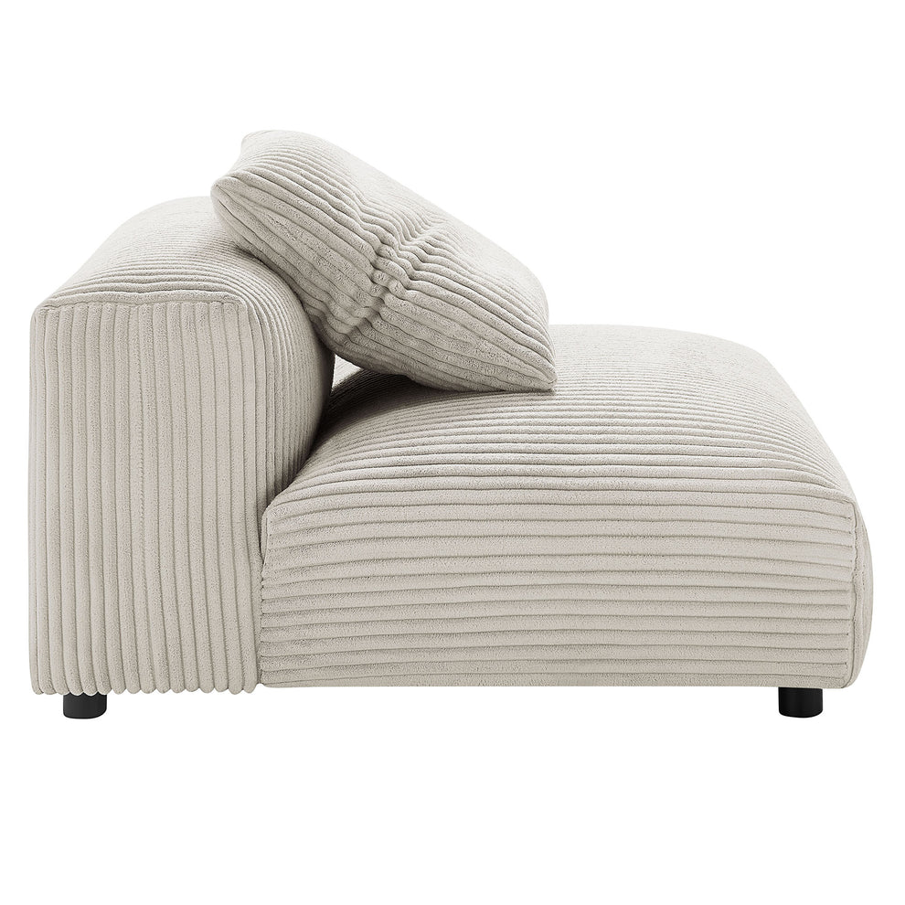 Solace Modular Corduroy Upholstered Armless Chair by Modway | Accent Chairs | Modishstore - 3
