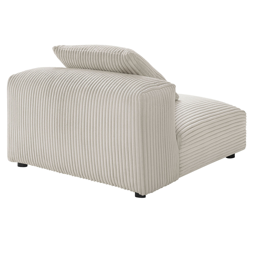 Solace Modular Corduroy Upholstered Armless Chair by Modway | Accent Chairs | Modishstore - 4