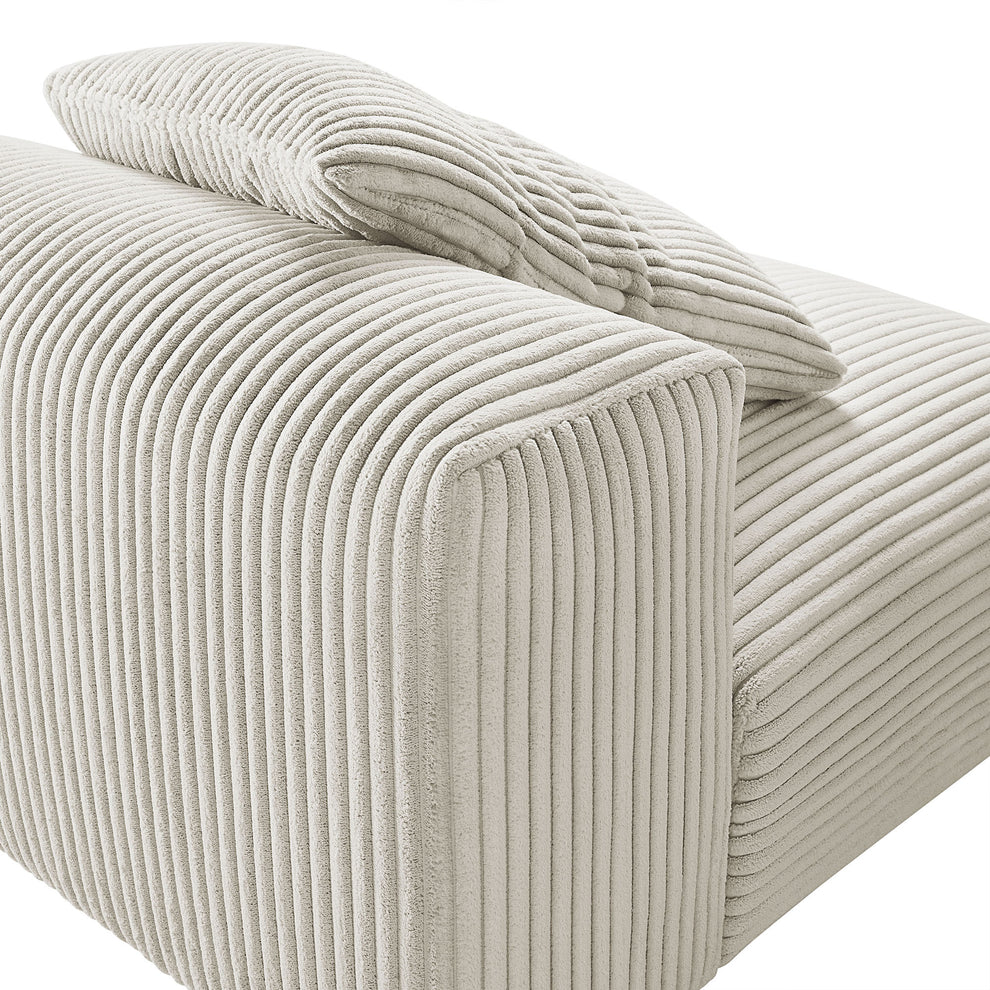 Solace Modular Corduroy Upholstered Armless Chair by Modway | Accent Chairs | Modishstore - 6