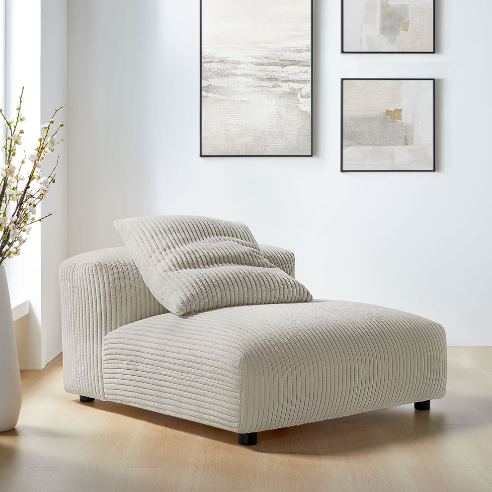 Solace Modular Corduroy Upholstered Armless Chair by Modway | Accent Chairs | Modishstore - 1