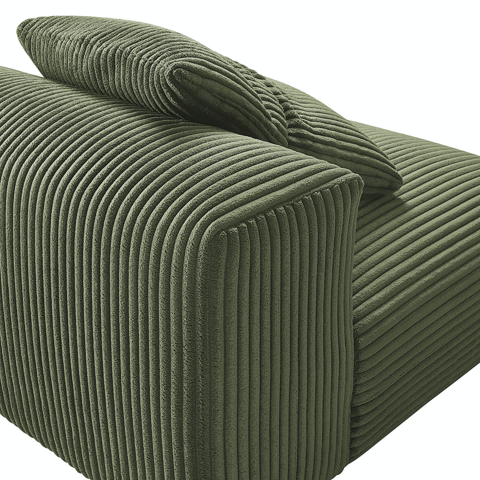 Solace Modular Corduroy Upholstered Armless Chair by Modway | Accent Chairs | Modishstore - 14
