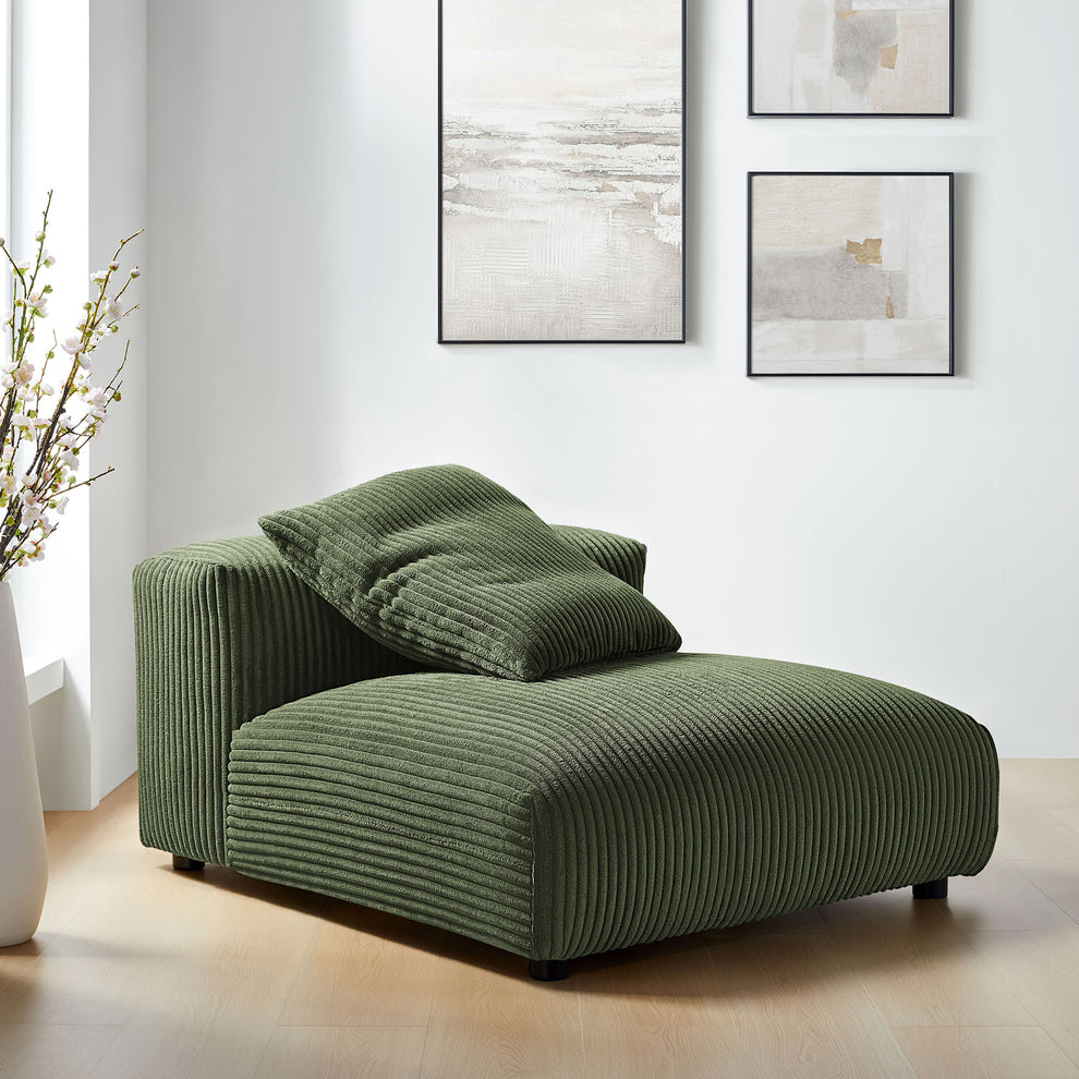 Solace Modular Corduroy Upholstered Armless Chair by Modway | Accent Chairs | Modishstore - 16