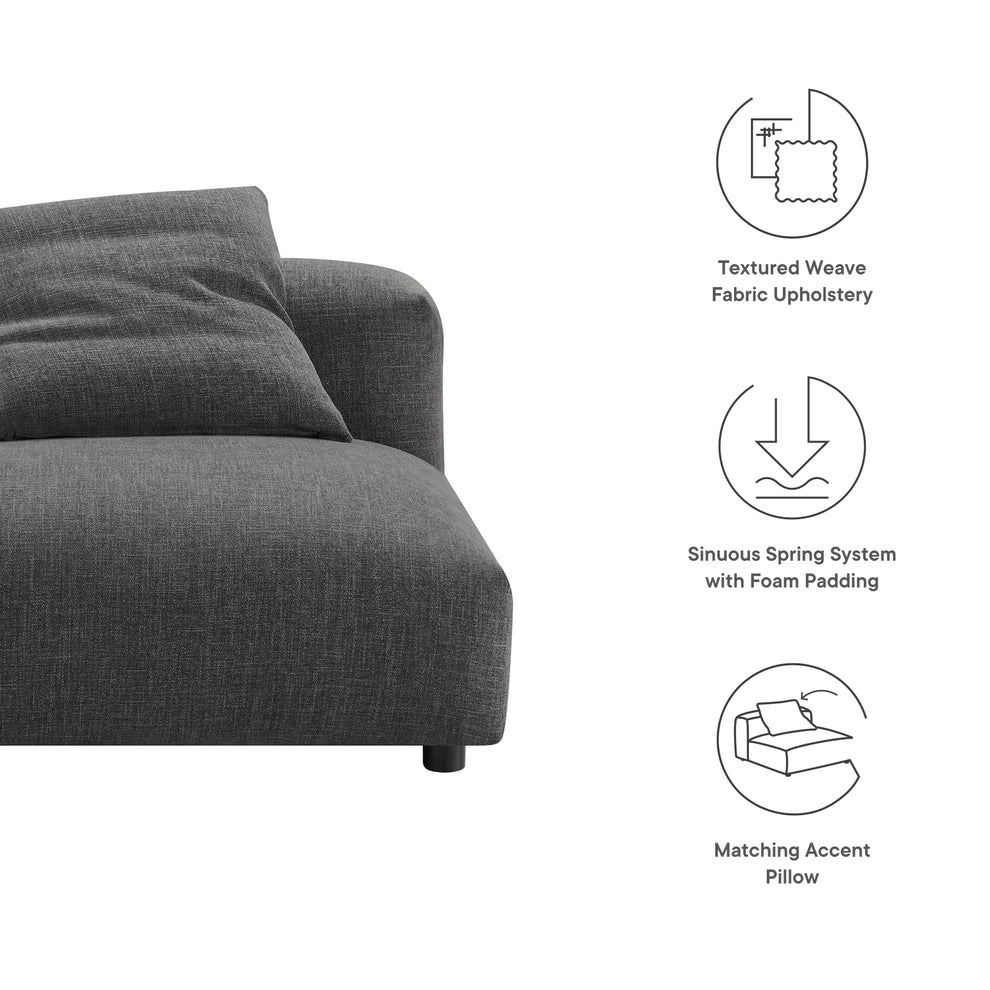 Solace Modular Upholstered Fabric Armless Chair by Modway | Accent Chairs | Modishstore - 8
