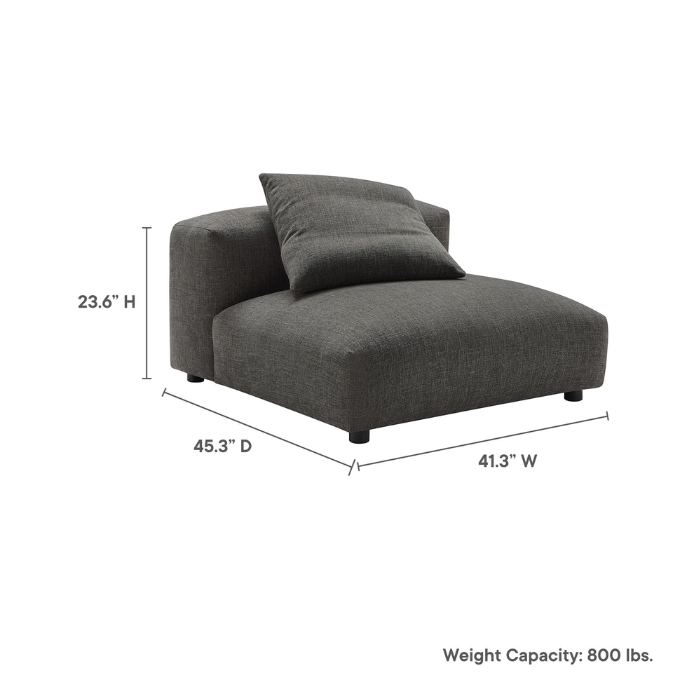 Solace Modular Upholstered Fabric Armless Chair by Modway | Accent Chairs | Modishstore - 9