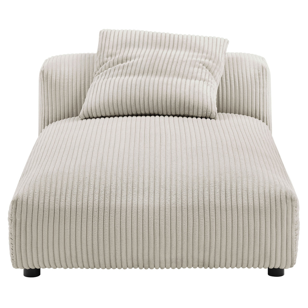 Solace Modular Corduroy Upholstered Armless Chaise Lounge by Modway | Accent Chairs | Modishstore - 5