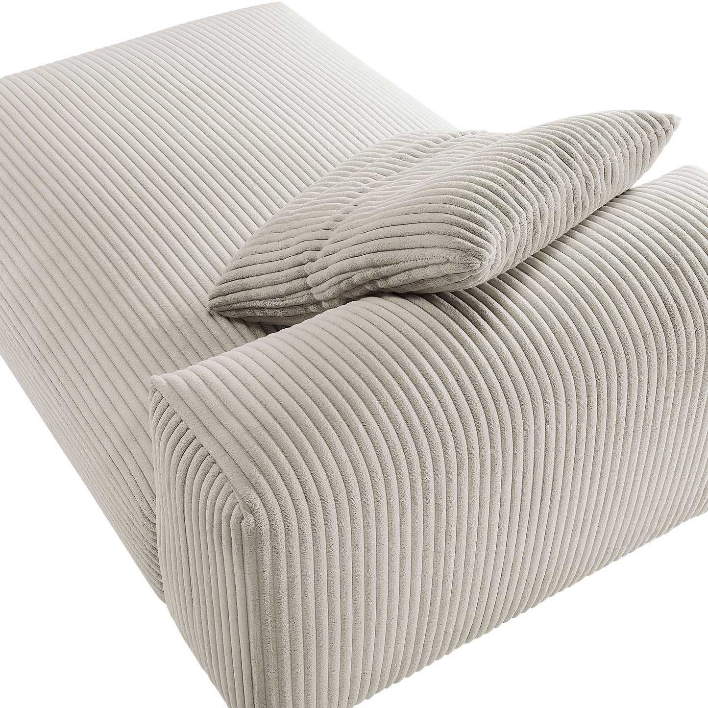 Solace Modular Corduroy Upholstered Armless Chaise Lounge by Modway | Accent Chairs | Modishstore - 6