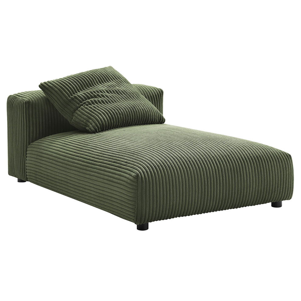 Solace Modular Corduroy Upholstered Armless Chaise Lounge by Modway | Accent Chairs | Modishstore - 10