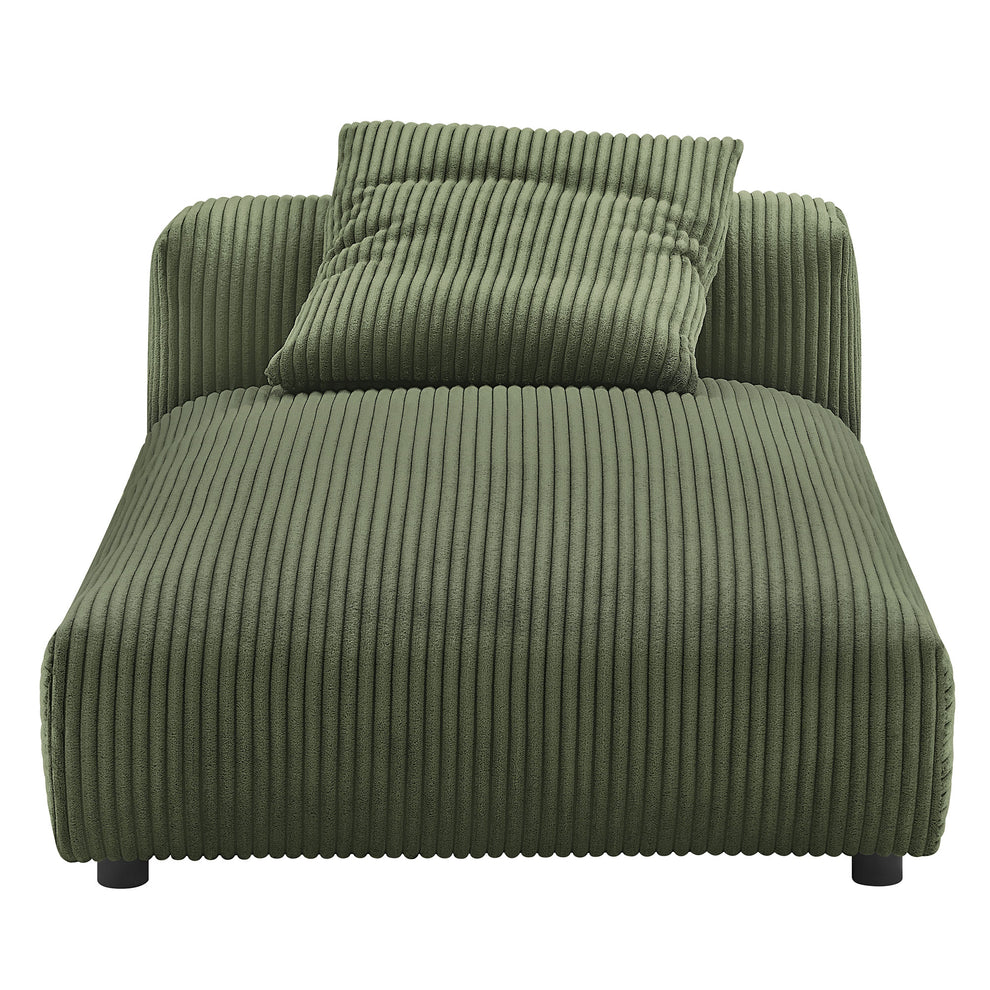 Solace Modular Corduroy Upholstered Armless Chaise Lounge by Modway | Accent Chairs | Modishstore - 12
