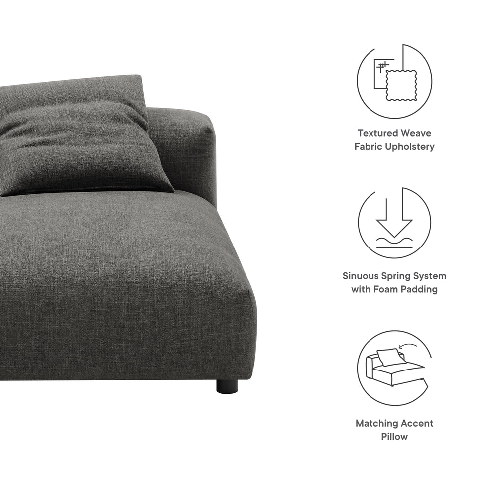 Solace Modular Upholstered Fabric Armless Chaise Lounge by Modway | Accent Chairs | Modishstore - 8