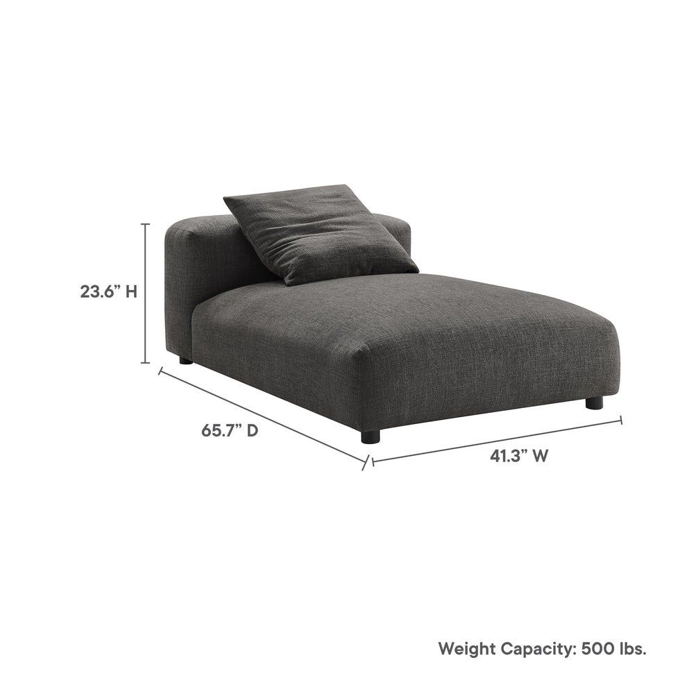 Solace Modular Upholstered Fabric Armless Chaise Lounge by Modway | Accent Chairs | Modishstore - 9