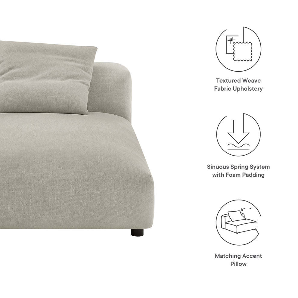 Solace Modular Upholstered Fabric Armless Chaise Lounge by Modway | Accent Chairs | Modishstore - 17