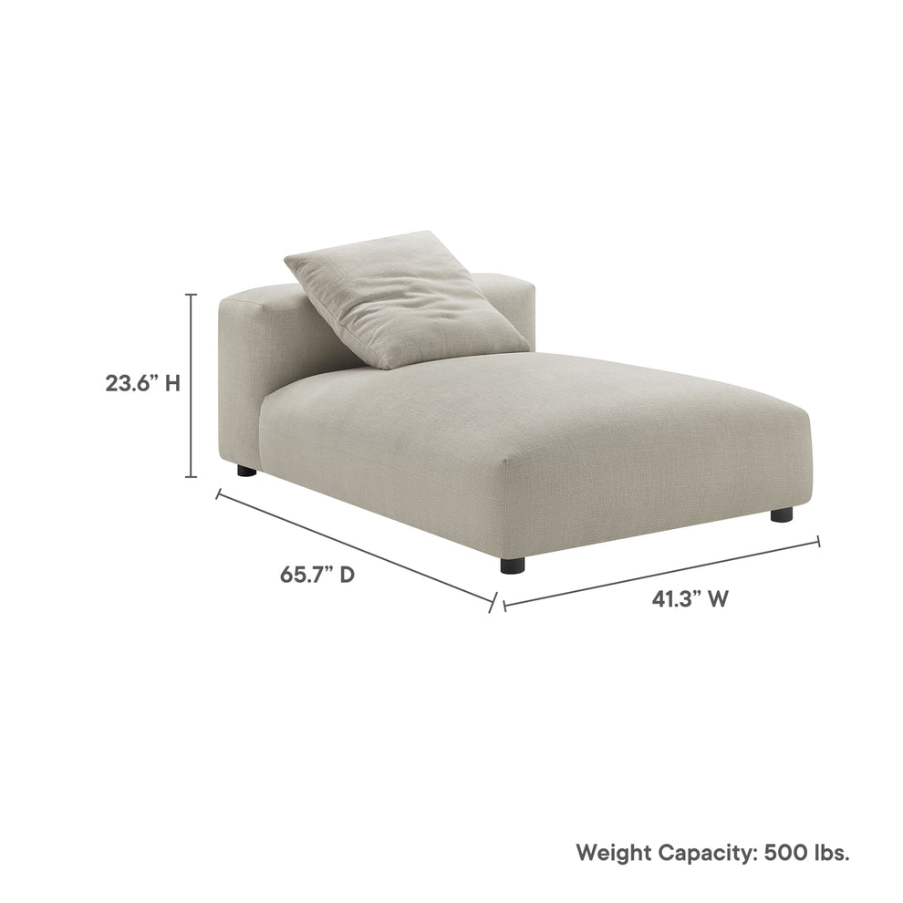 Solace Modular Upholstered Fabric Armless Chaise Lounge by Modway | Accent Chairs | Modishstore - 18