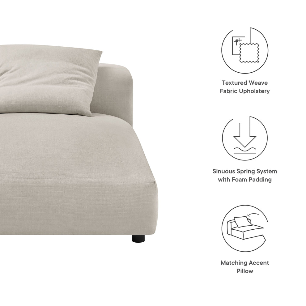 Solace Modular Upholstered Fabric Armless Chaise Lounge by Modway | Accent Chairs | Modishstore - 26