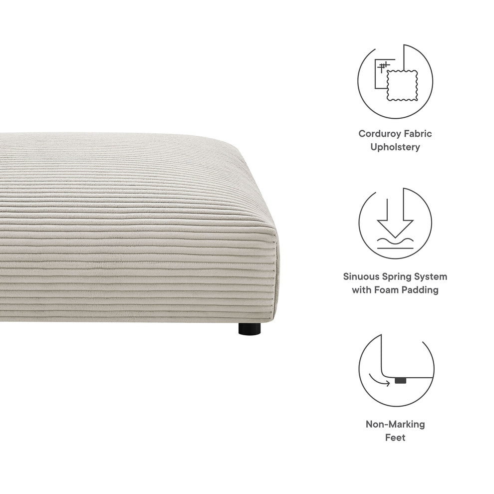 Solace Modular Corduroy Upholstered Ottoman by Modway | Ottomans | Modishstore - 6