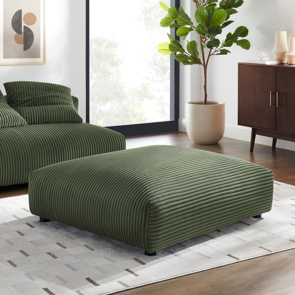 Solace Modular Corduroy Upholstered Ottoman by Modway | Ottomans | Modishstore - 12