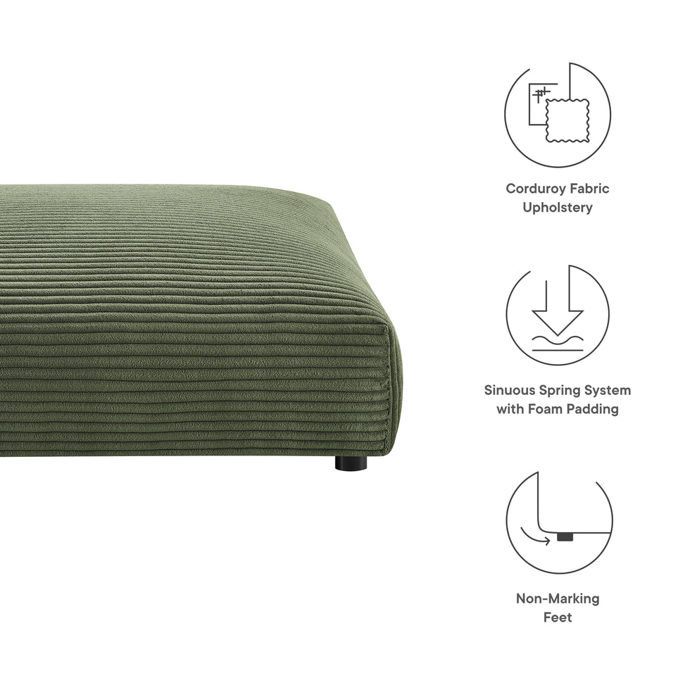Solace Modular Corduroy Upholstered Ottoman by Modway | Ottomans | Modishstore - 13