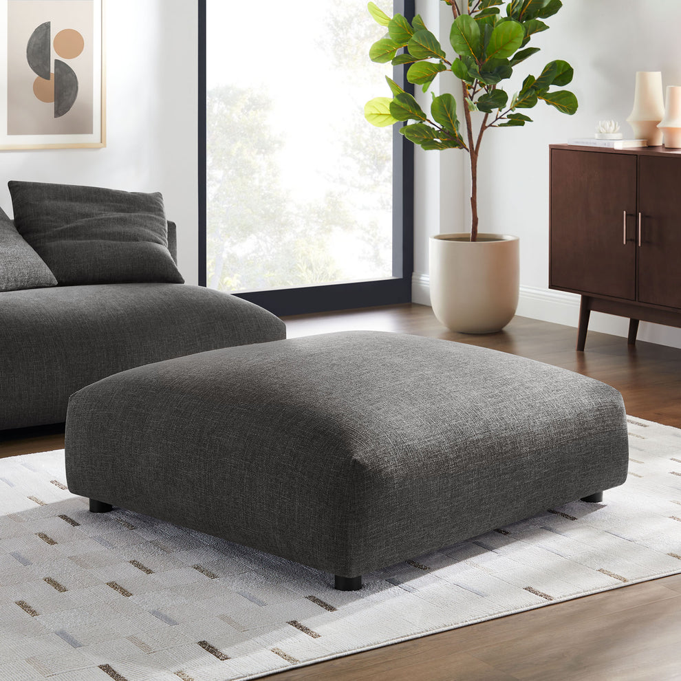 Solace Modular Upholstered Fabric Ottoman by Modway | Ottomans | Modishstore - 1
