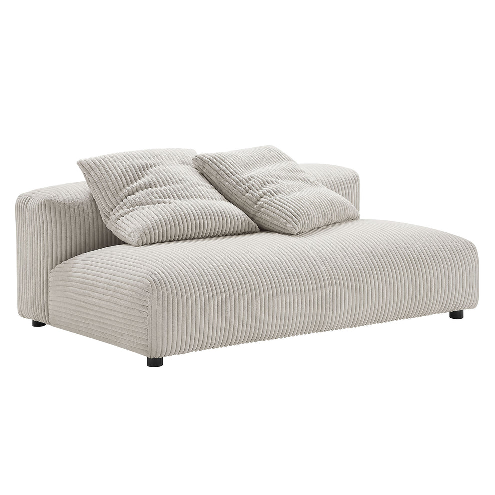 Solace Modular Corduroy Upholstered Armless Loveseat by Modway | Loveseats | Modishstore - 2