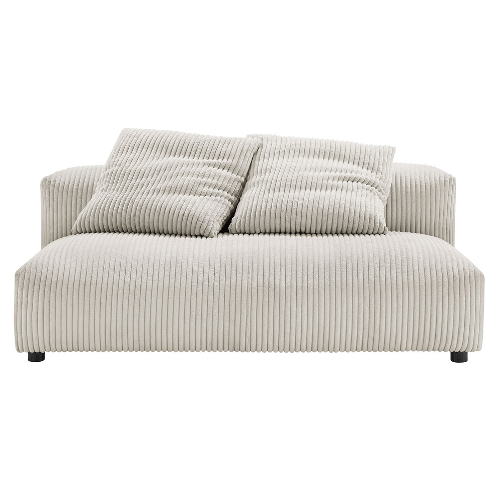 Solace Modular Corduroy Upholstered Armless Loveseat by Modway | Loveseats | Modishstore - 5