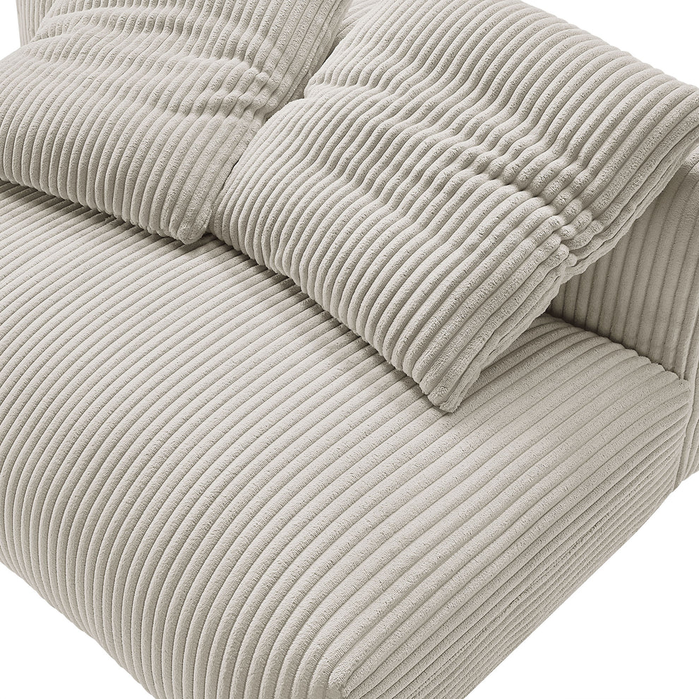 Solace Modular Corduroy Upholstered Armless Loveseat by Modway | Loveseats | Modishstore - 6