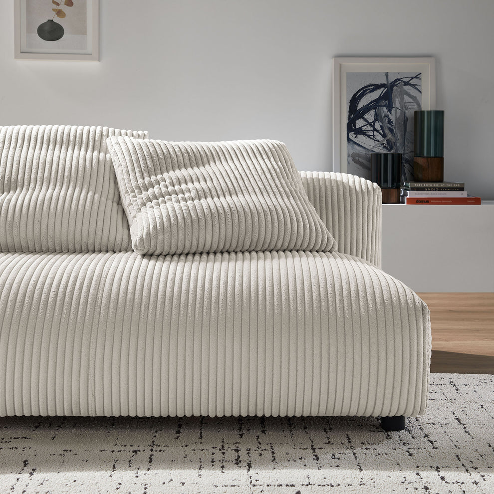 Solace Modular Corduroy Upholstered Armless Loveseat by Modway | Loveseats | Modishstore - 7
