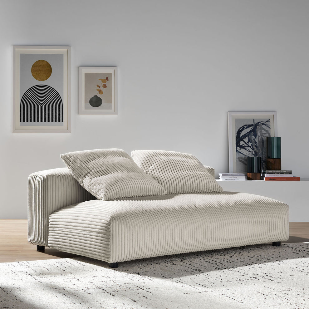 Solace Modular Corduroy Upholstered Armless Loveseat by Modway | Loveseats | Modishstore - 1