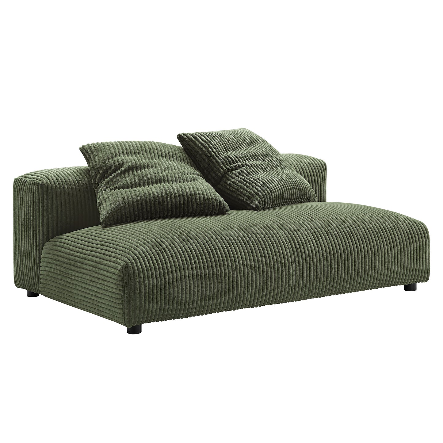 Solace Modular Corduroy Upholstered Armless Loveseat by Modway | Loveseats | Modishstore - 10