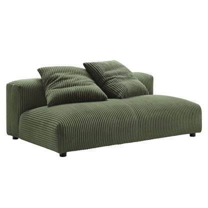 Solace Modular Corduroy Upholstered Armless Loveseat by Modway | Loveseats | Modishstore - 10
