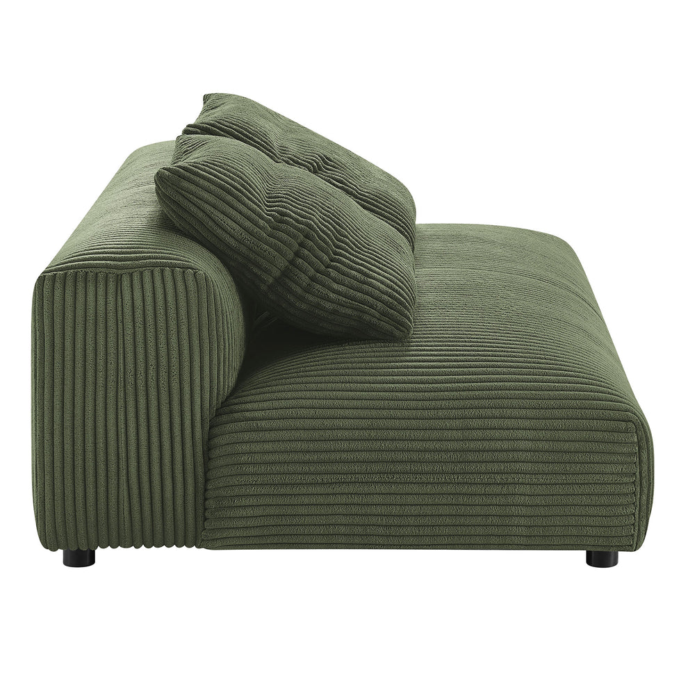 Solace Modular Corduroy Upholstered Armless Loveseat by Modway | Loveseats | Modishstore - 11