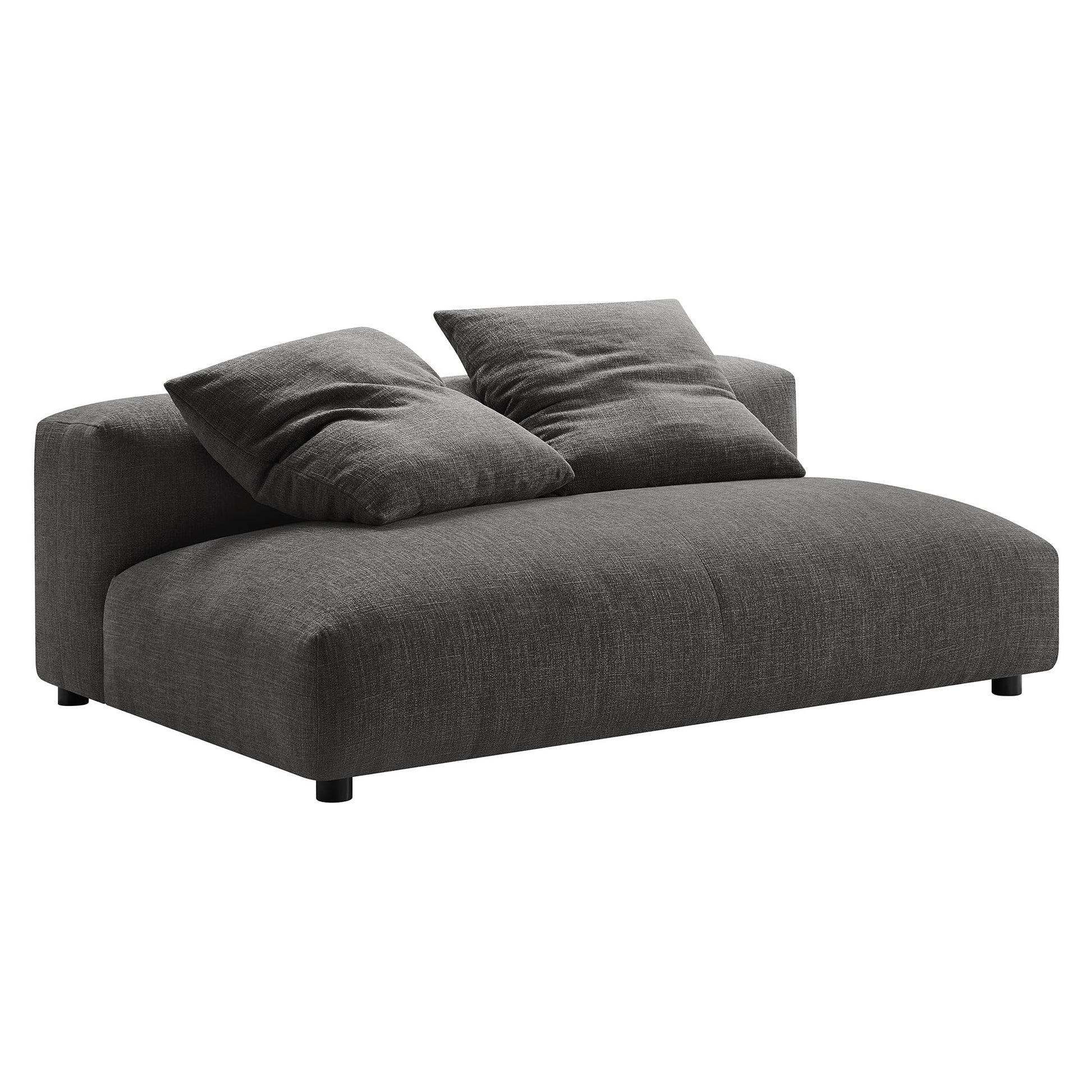 Solace Modular Upholstered Fabric Armless Loveseat by Modway | Loveseats | Modishstore - 2