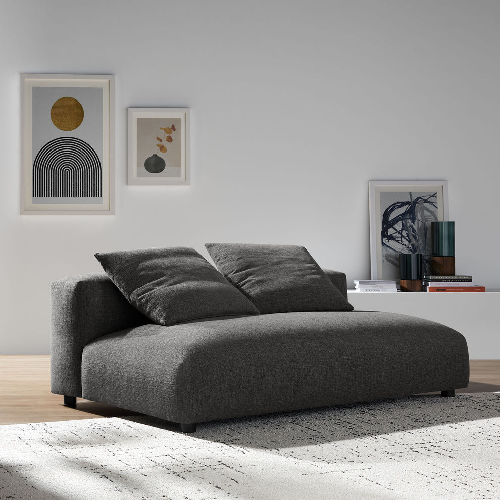 Solace Modular Upholstered Fabric Armless Loveseat by Modway | Loveseats | Modishstore - 1