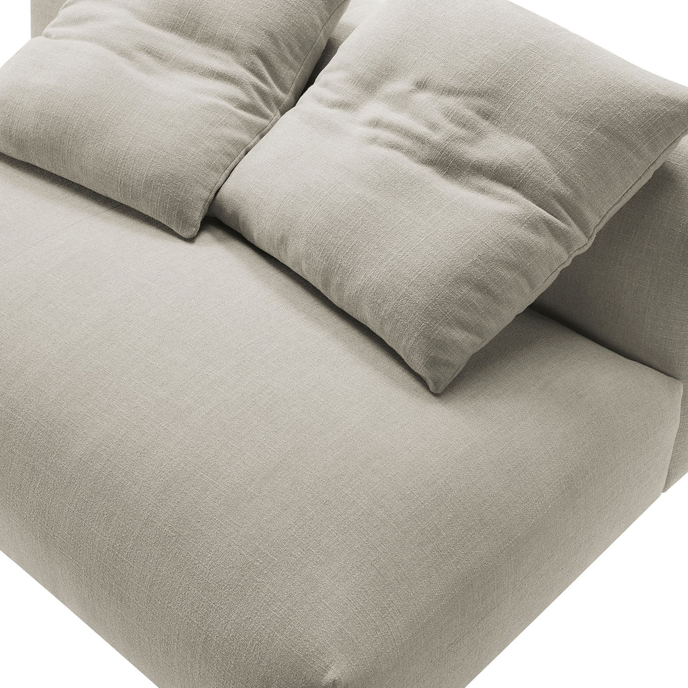 Solace Modular Upholstered Fabric Armless Loveseat by Modway | Loveseats | Modishstore - 14