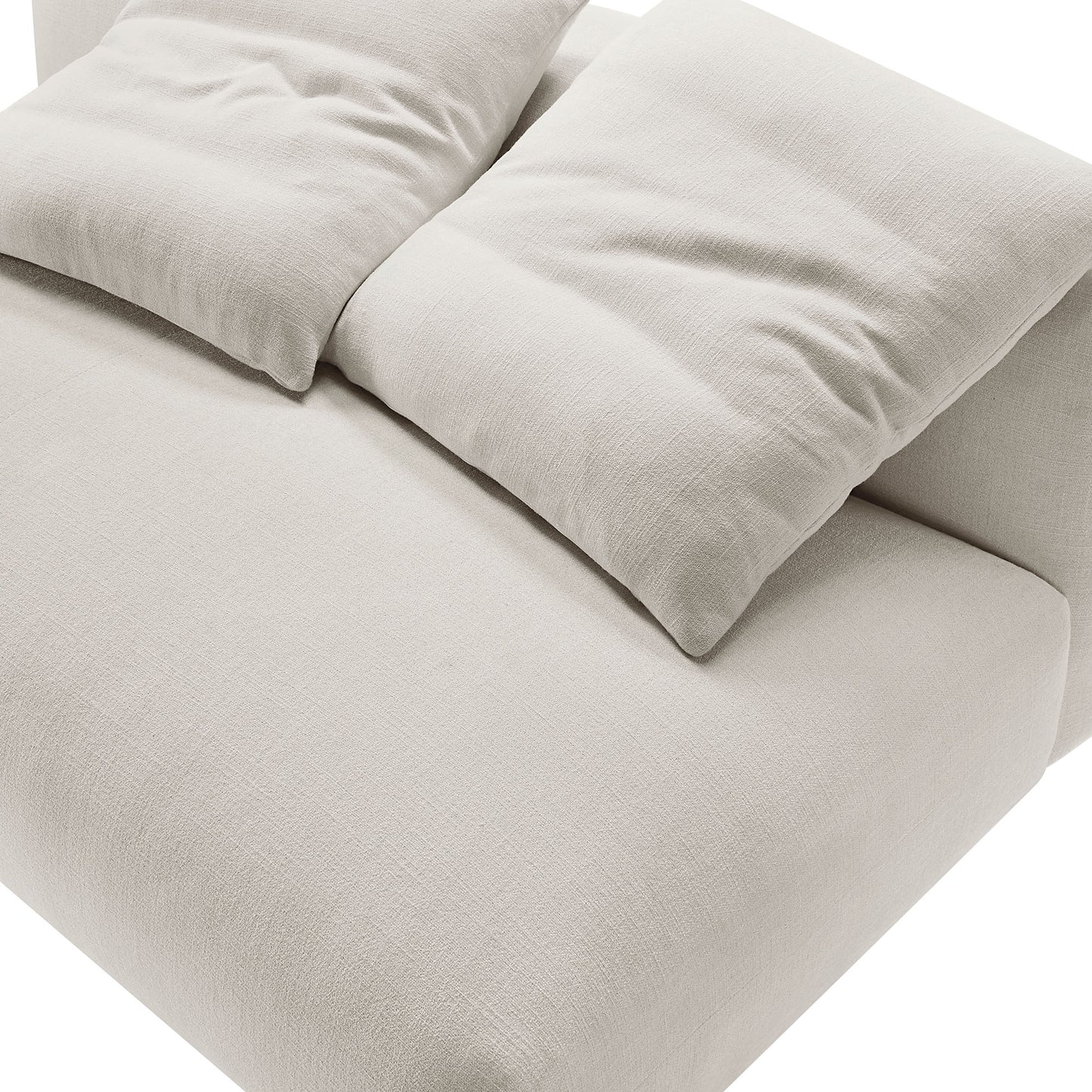 Solace Modular Upholstered Fabric Armless Loveseat by Modway | Loveseats | Modishstore - 23