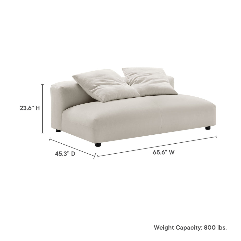 Solace Modular Upholstered Fabric Armless Loveseat by Modway | Loveseats | Modishstore - 27
